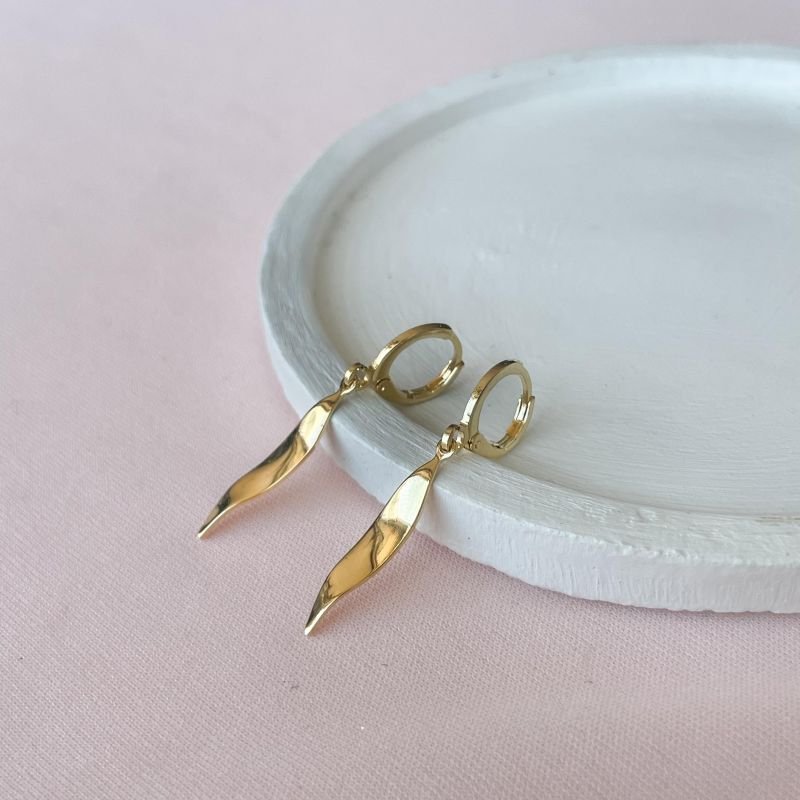 Argola Golden Leaf